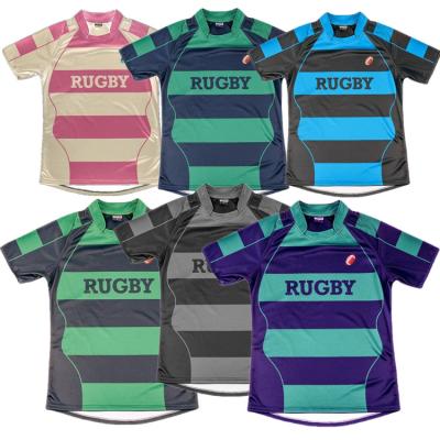 China New custom made high quality quick dry sublimated printing antibacterial designer team sport club rugby tank tops and shorts football uniform for sale