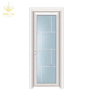 China Modern Best Selling Toilet Designs Aluminum Frame Swing Door With Frosted Glass for sale