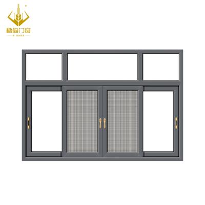 China Sliding Reception Sash Top Aluminum Glass Window Design for sale