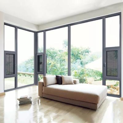 China Floor To Ceiling Swing Foshan Double Casement Window Profile Decorative for sale