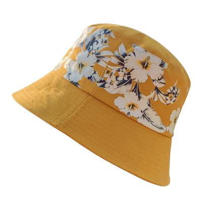 China Picture 2021 Summer Fashion Women's Large Outdoor Custom Bucket Hats And Caps Logo Flowers Printed Oversized Sunvisor Sunvisor Picture Beach Hats for sale