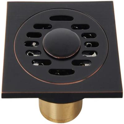 China Modern Hot Selling Black EVA Square 4 Inch Joint Filter Shower Floor Sink Drain for sale