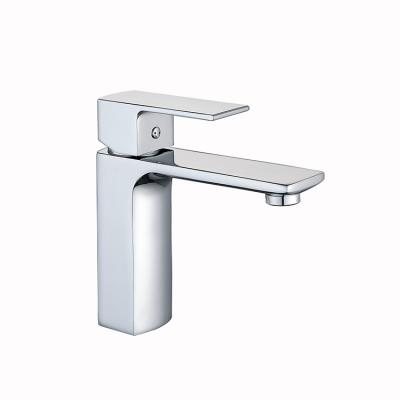 China Contemporary Modern Chrome Surface Mount Faucets Factory Style Outlet Metered Single Handle Water Saving Bathroom Faucet for sale