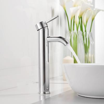 China Metered Single Hole EVA Single Hole Handle Modern Bathroom Basin Faucet Lead Free Brushed Nickel High Deck Bathroom Faucet for sale