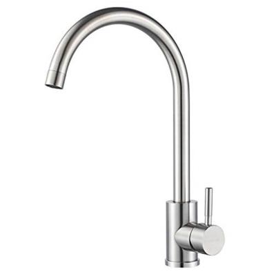 China SANITARY ITEMS Thermostatic Single Handle Faucets High Arc Kitchen Faucet Stainless Steel Brushed Nickel,Commercial Single Hole Kitchen Sink Faucet for sale