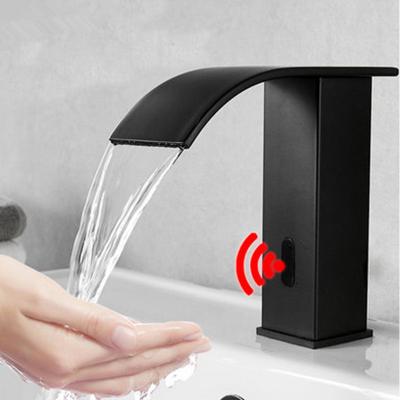 China Sense Faucets Hot Selling EVA Touch Black Electronic Infrared Bathroom Sink Faucet for sale