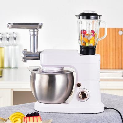 China Snack plant 3 in 1 kitchenaid multifunction electric industrial used commercial flour food parts pizza machines bread dough spiral mixer for sale