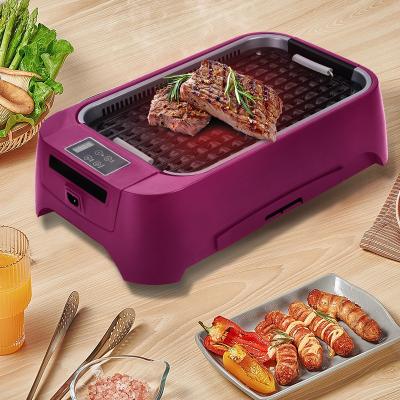 China Smokeless RV Raclette Burger High Temperature Teppanyaki Vertical Electric Grill for sale