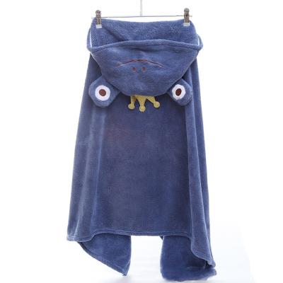 China Coral Fleece Cloak Super Soft Suede Antimicrobial Cute Children's Towel Bath Robe Baby Towel Home Clothes for sale