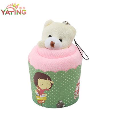 China QUICK DRY super cute animal shaped soft cotton kids towel treat towel assortment cupcake towel treat for sale