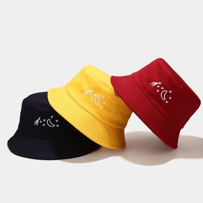 China Checked Simplified Design Women Bucket Hats 2021, Simple Bucket Hat Embroidered Moon, Logo Blank Bucket Hat Chill Custom Embroider for sale