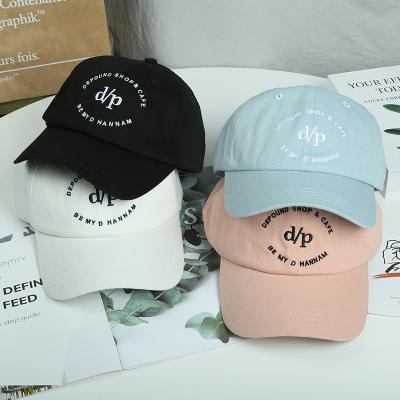 China 2021 Fashion Hats Dad Hats Korean Popular Custom Designer INS Designer COMMON Hats Embroidery Logo 6 Panel Cotton Custom Dad Hats for sale