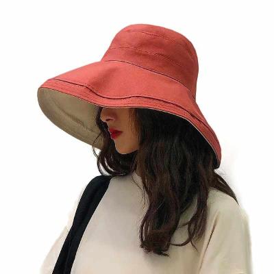 China 2020 Bucket Hat, Reversible Bucket Hat Stylish Amazon Women Solid Color Soft Foldable Sun Bucket Wide Brim UV Protection for sale