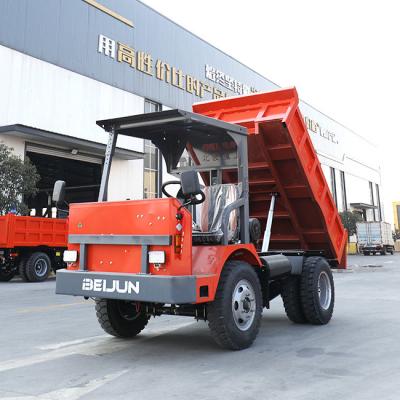 China U-type Bucket Diesel 3 ton Gekoppelde Truck Hydraulische Tipper Truck 63HP Te koop