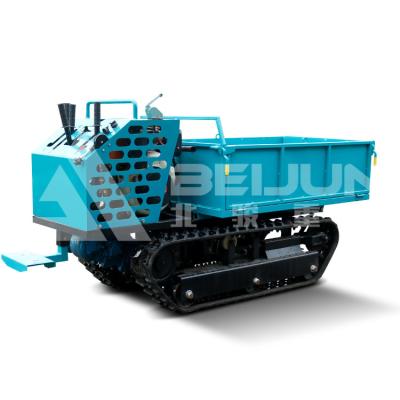 China BEIJUN 0.8 Ton Crawler Dump Truck Self Loading Mini With 35 Degree Uphill Angle for sale