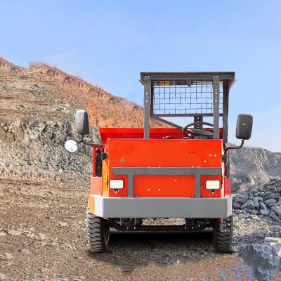 China Ladung 5 Tonnen schwerer elektrischer Dumper Vierräder Untertage-Bergbau-Dumper Tipper zu verkaufen