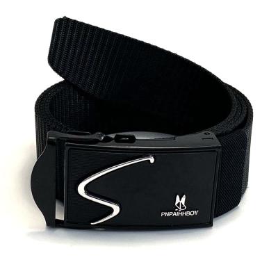 China High Quality Durable PP Black Color 3.7CM Webbing Running Belt With Iron Buckle For Bangladesh for sale