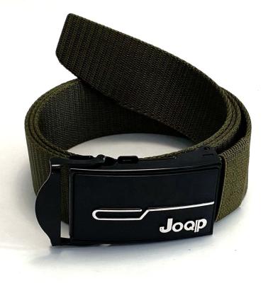 China Durable high quality 3.7CM green color pp webbing running belt with iron buckle for for Pakistan and India for sale