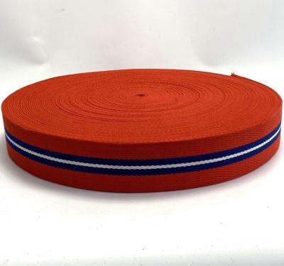 China OEM & ODM 64MM Durable Cotton Wide Red Blue White Webbing Strap China Manufacturer for sale