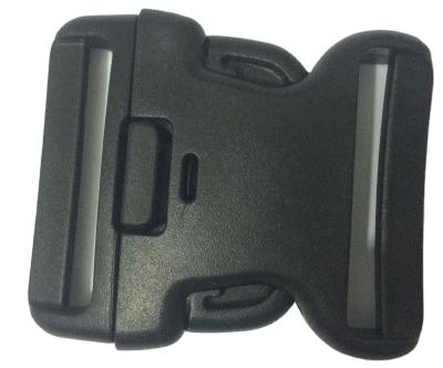 China 50MM Width Durable Black Color Plastic Release Buckle With Snap Button Buckle for sale