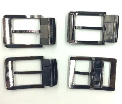 China Durable 3.8CM Width Gunmetal Color Pin Buckle For Zinc Alloy Material PU Or Leather Belt for sale