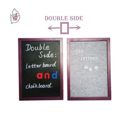 China Europe Wood Frame Double Sided Letter Felt Board for sale