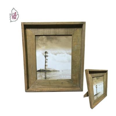 China Picture frame aged real large wooden picture frame A4 A2 for sale