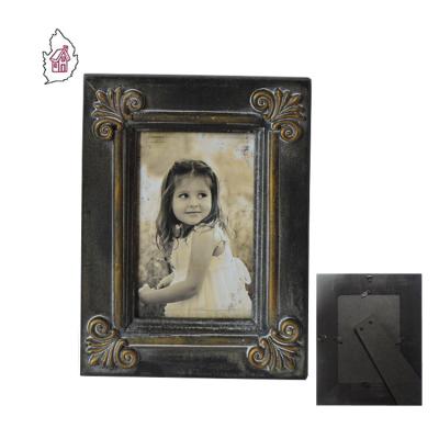 China Deco Home Rustic Black Wood Picture Frames Photo Frame For Home Decor for sale