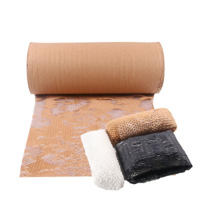 China Hysen 40cm*200m Biodegradable Wood Color/Storage Damping Storage Electronic Product Honeycomb Aluminum Foil Laminated Roll Honeycomb Paper Food for sale