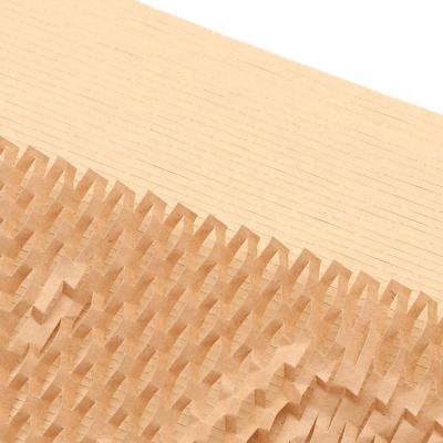 China Hysen Plant 50cm*100m Wooden Color Eco Tissue Paper Biodegradable/Convenient Storage Alternative To Bubbling Cushioning Wrap Honeycomb Paper for sale