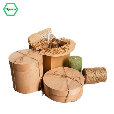 China Hot Sale 30cm*5m Hysen Storage Craft Paper Roll Degradable Biodegradable/Wood Dresser For Kitchen Accessories Honeycomb Package Paper for sale