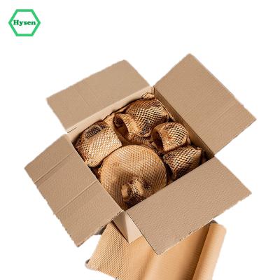 China Recycled Hysen Wood Color Gift Wrap 30cm*20m Hot Selling Biodegradable Reusable Paper Materials Without Honeycomb Gummed Paper Tape Envelope for sale