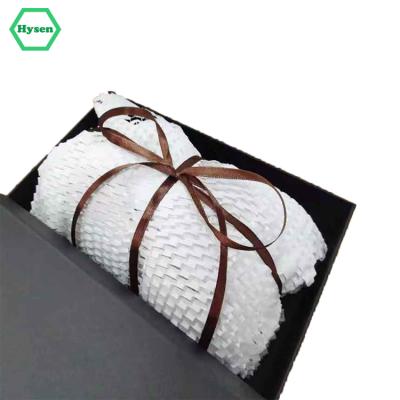 China Sale 38cm*50cm White Color Paper Biodegradable Storage / Dresser Hysen Packaging Birthday Decorations Eco-friendly Honeycomb Wrapping Net Paper for sale