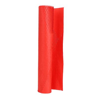 China Hysen 50cm*30m New Arrival Red Color Biodegradable Composted Packaging Materials / Storage Riser Dressers For Electronic Honeycomb Packaging Paper for sale