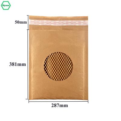 China Biodegradable storage/Hysen dresser in stock 287mm*381mm recycled thick kraft paper material ad for parcel honeycomb paper classified ad for sale