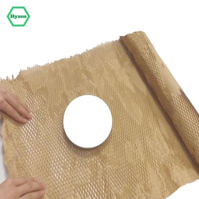 China Hysen design 40cm*40cm wood color eco material paper biodegradable/convenient storage new to wrap tableware sets paper honeycomb for sale