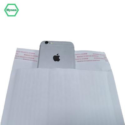 China Biodegradable/Convenient Storage Hysen RTS 170mm**225mm White Cell Phone Bags Cushion Padded Corrugated Paper Packaging Envelopes for sale