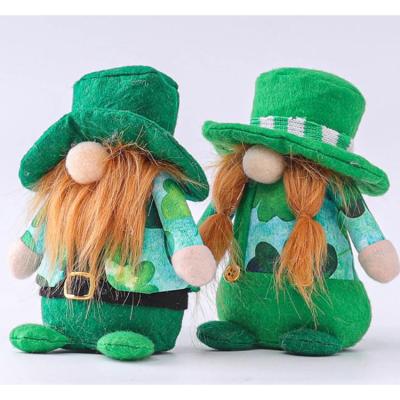 China Wholesale Irish Shamrock Hat Doll's Day Green Dwarf Green Gnomes Bel Gnome Gnome Faceless Saint Patricker for sale