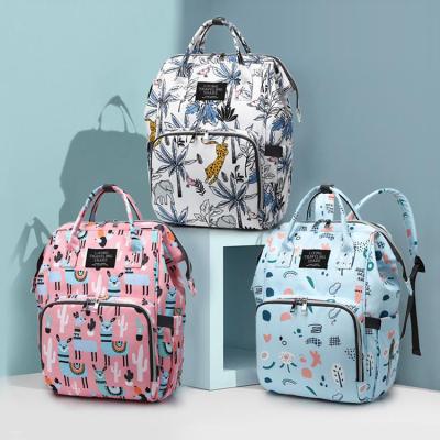 China New Arrival Large Capacity Mom Multifunctional Daily Waterproof Diaper Bag Custom Organizer Prints Nappy Diaper Bags Backpack for sale