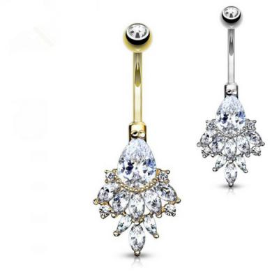 China /Sporty 14G Casual Gold Plated Navel Ring Navel Piercing Jewelry for sale