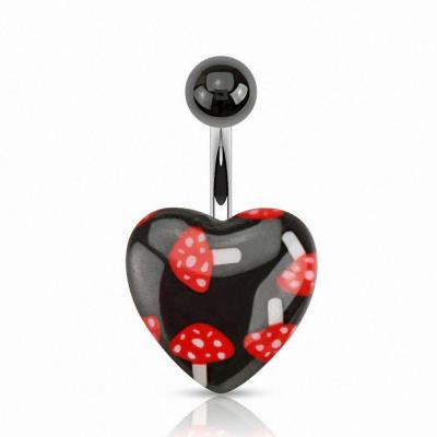 China Acrylic Mushroom Casual/Sporty Belly Ring Body Piercing Jewelry for sale