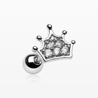 China Sparkle Crown Cartilage Tragus Barbell Casual/Sporty Earring for sale