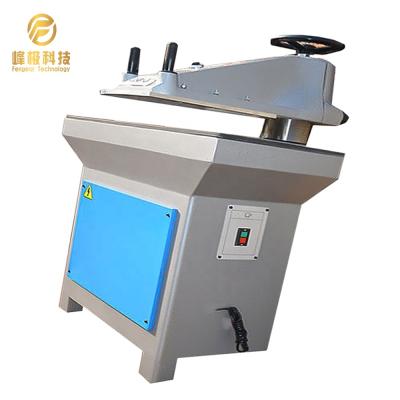 China Hotels 12T hydraulic swing arm rocker cutting machine for leather shoe insoles, midsoles fabric cutting for sale