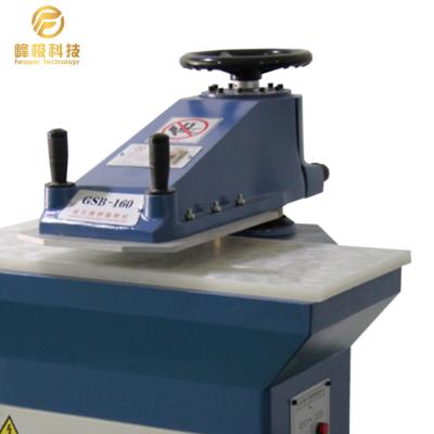 China Hotels Leather Cutting Machine For Sale / Sure Clicking Presses Swing Arm Cutting Machine for sale