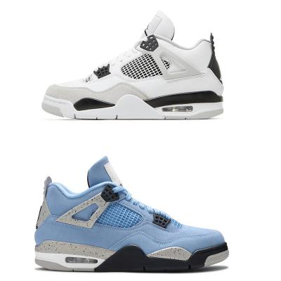 China 2022 High Quality Multiplied Ladies AJ 4S Blue Mens Sail 4S Sneakers OG White College Fashion Retro Basketball Shoes for sale