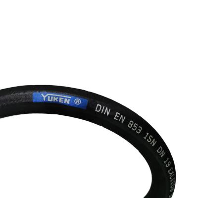 China High Pressure Rubber Hose YUKEN 601 SAE100 R1AT/DIN En853 1SN Steel Wire Oil Heavy Duty Rubber Braid Hydraulic Hose for sale