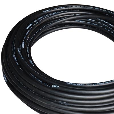 China Oil Resistant YUKEN Smooth 2 Wire Braid Hose SAE 100 R2at Steel Wire Braid Hydraulic Hose With Soft Cover for sale