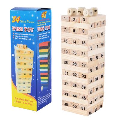 China Construction Toy MINI TABLETOP CRUMBLE TOWER WITH NUMBERS AND HAMMERS FUN FOR KIDS for sale