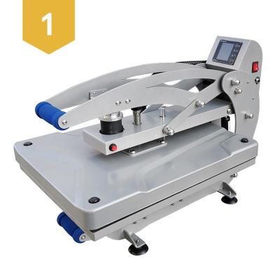 China Garment Shops 2021 New Design 16x20 Semi Automatic Open Sublimation Heat Press Machine 40x50 for sale