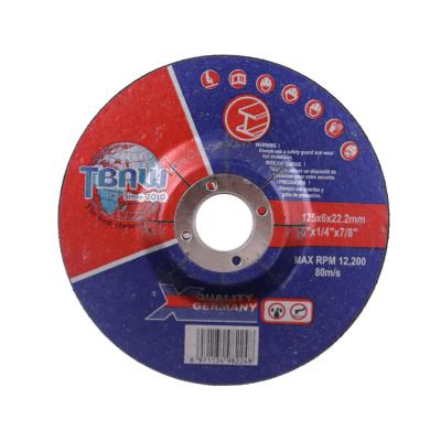 China Aluminum De Corte 125X6X22.2 mm Metal Cutting Disc High Performance Resin Bonded 5 Inch Grinding Wheel Abrasive for sale